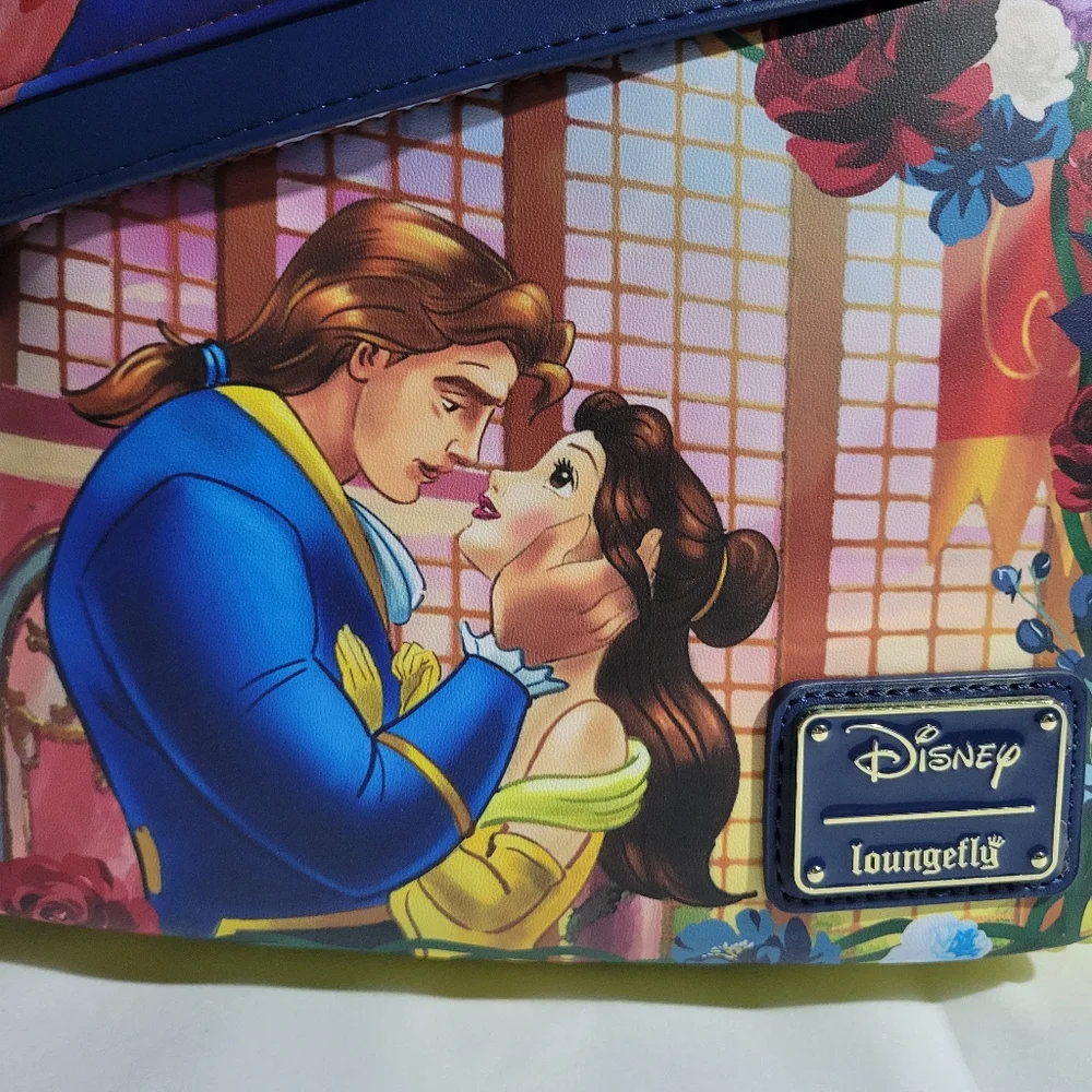 Loungefly Disney Beauty and the Beast Transformation Floral Mini Backpack